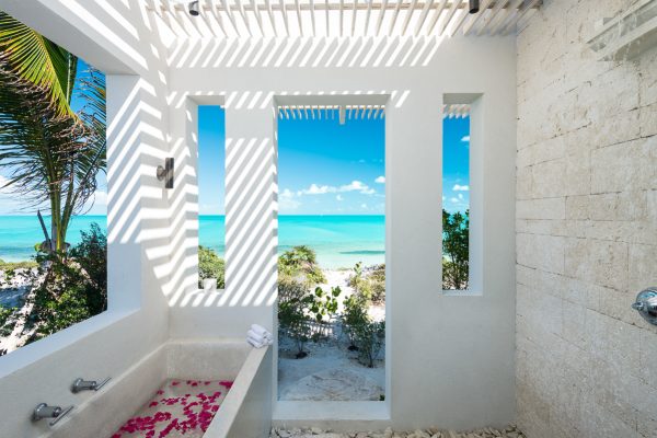 luxury vacation villa rental turks and caicos islands sandy shore aguaribay-7